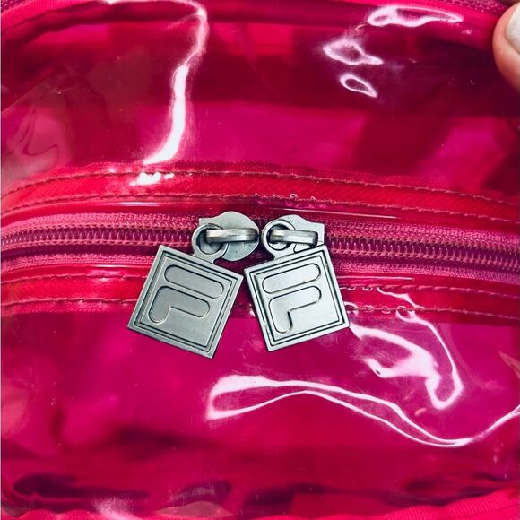 FILA Neon Pink Clear Jelly Mini Backpack - Picture 8 of 11